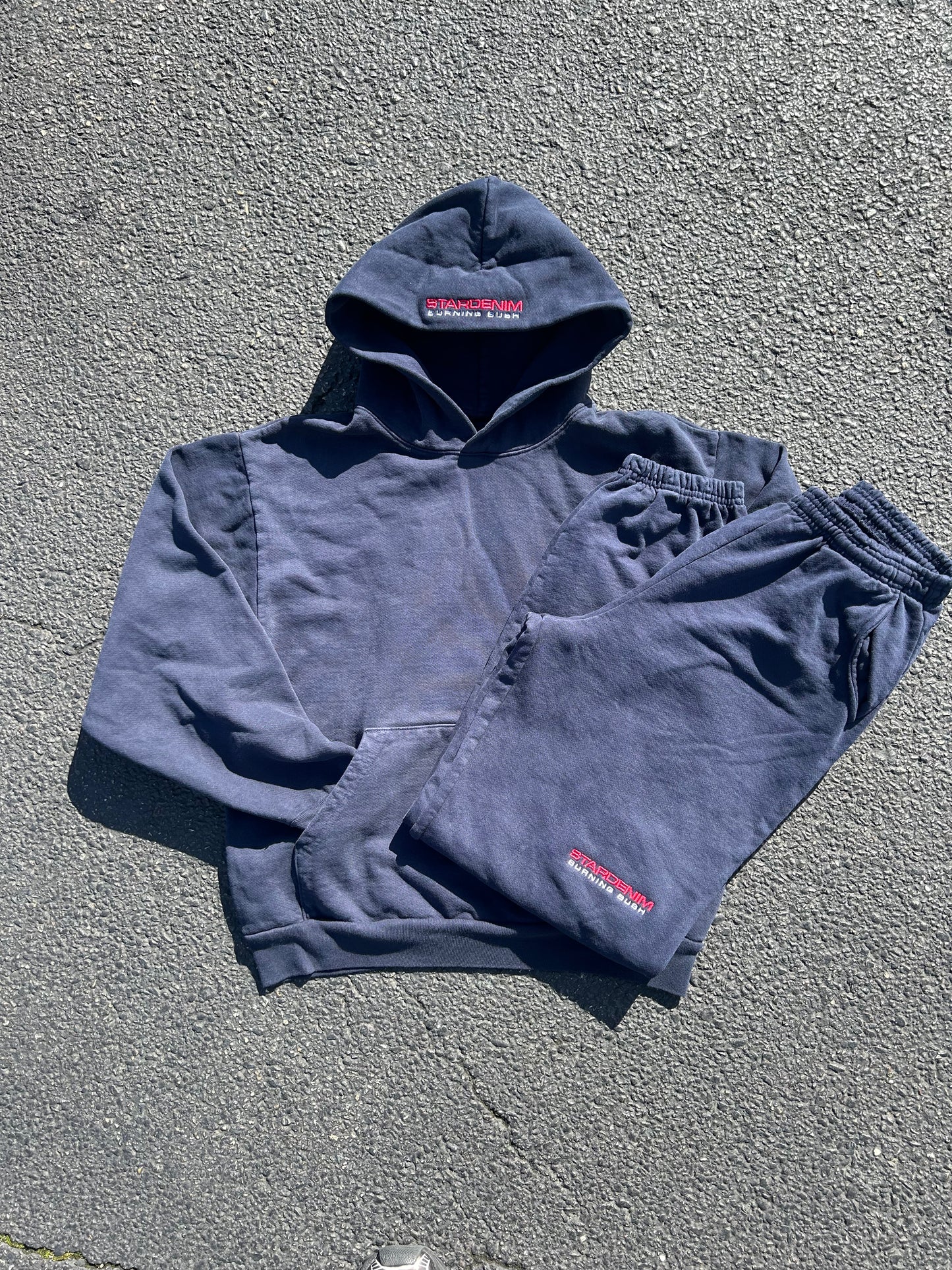 STARDENIM USA HOODIE [WASHED NAVY]