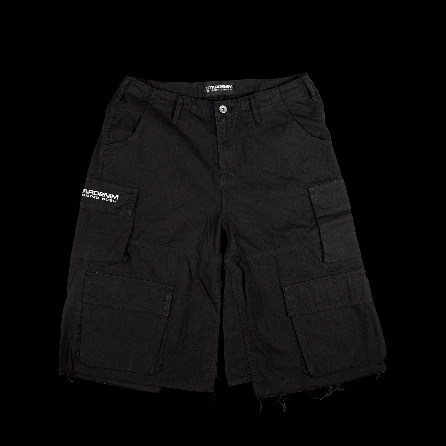 BLACK SESAME CARGO SHORTS